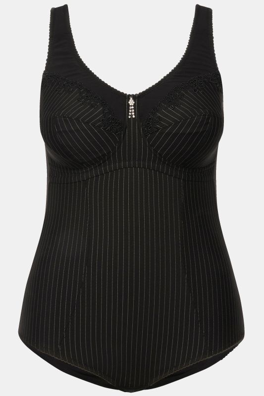 Bodyforming body, pinstripe, can be worn without a bra