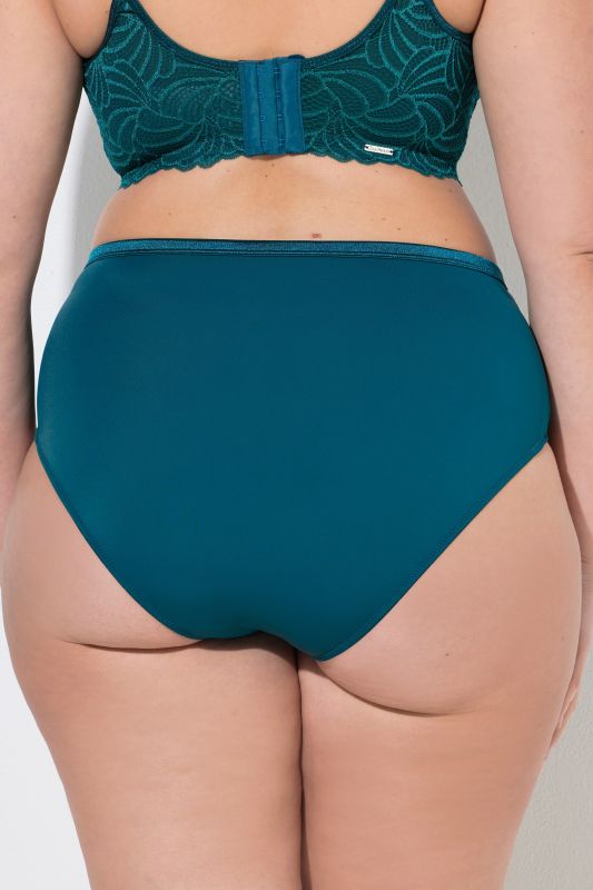 Chevron Lace Inset Stretch Microfiber Panty