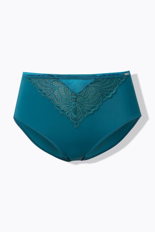 Chevron Lace Inset Stretch Microfiber Panty