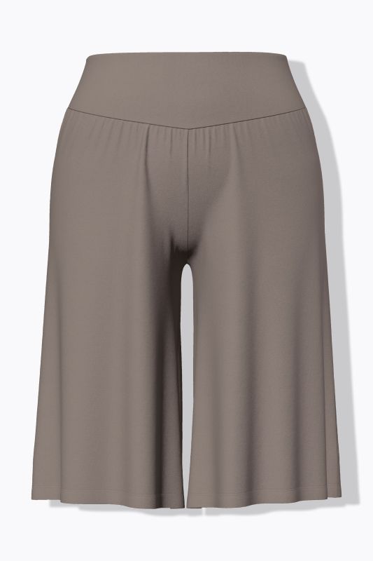 Wide-Leg Flared Bermuda Shorts