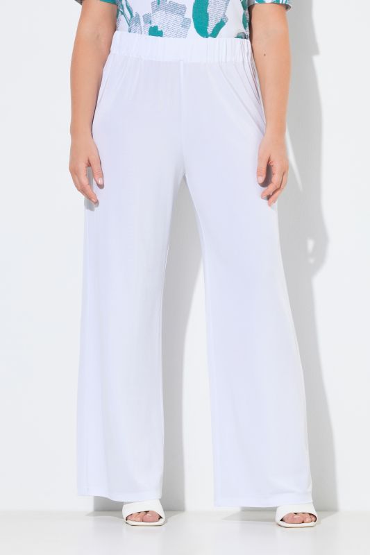 Wide Fit Slinky Piqué Stretch Knit Pants