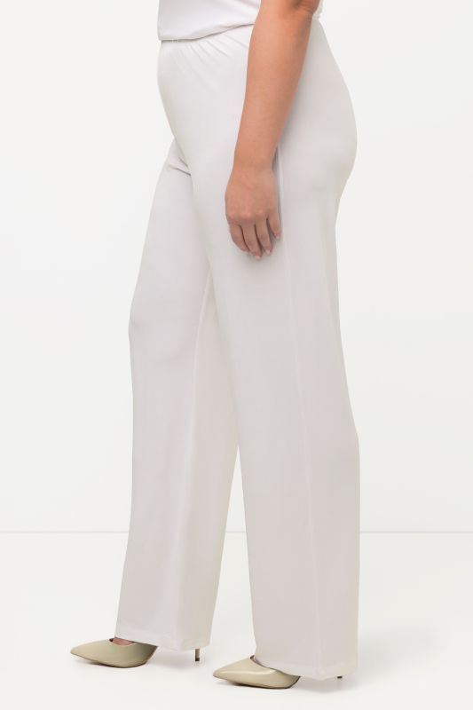 Wide Fit Slinky Piqué Stretch Knit Pants
