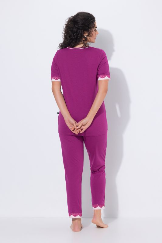 Lace Trim Pajama Set