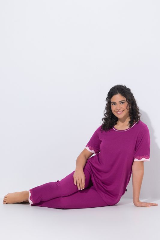 Lace Trim Pajama Set