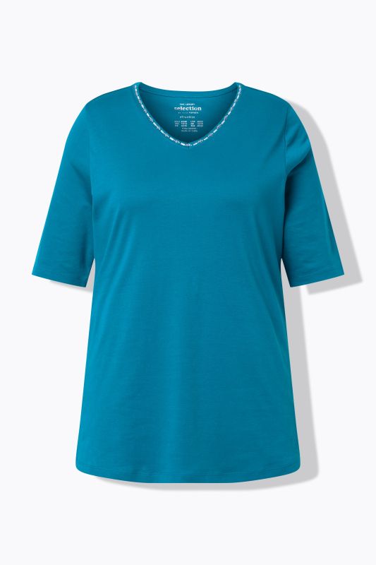 Тениска с бродирани акценти