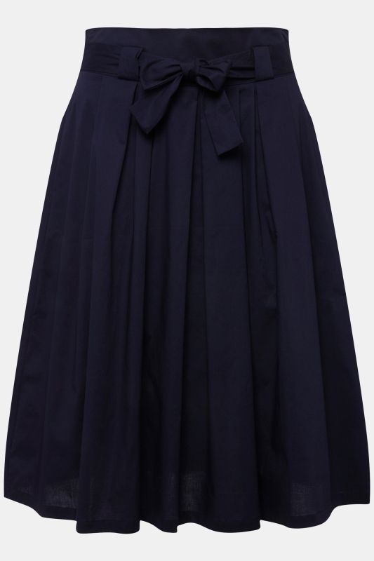 Pleated Tie Waist Skirt