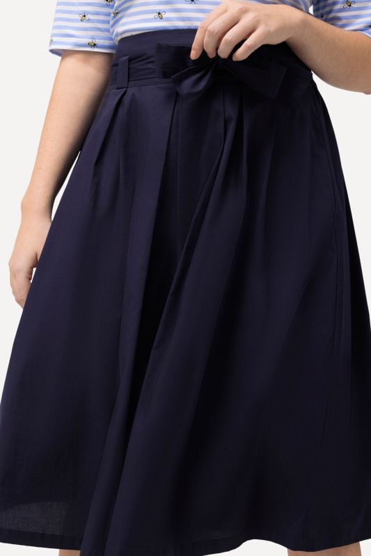 Pleated Tie Waist Skirt