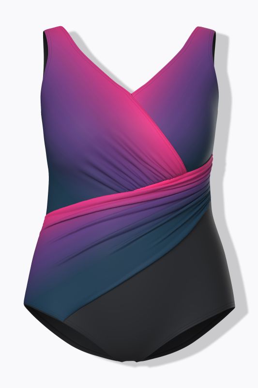 Ombre Wrap Look Swimsuit