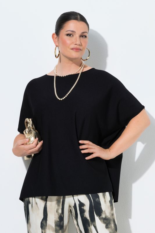 Пуловер с деколте тип лодка