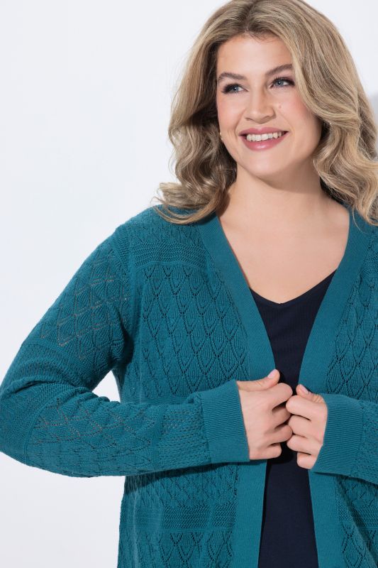 Eco Cotton Long Knit Open Shape Cardigan