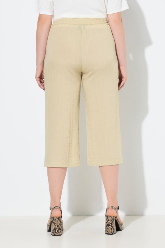 Wide Leg Elastic Waist Culotte
