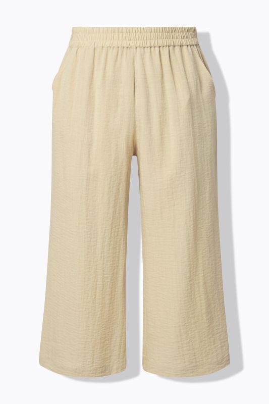 Wide Leg Elastic Waist Culotte