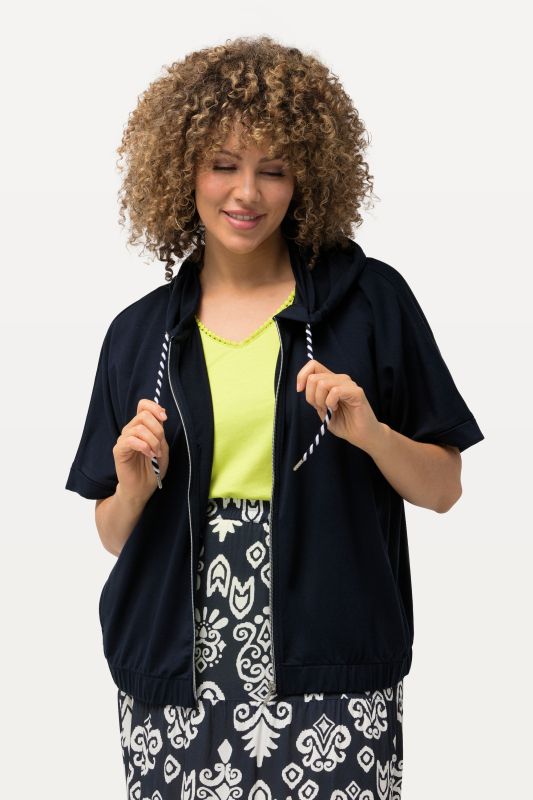 Short Sleeve Zip-Up Hoodie