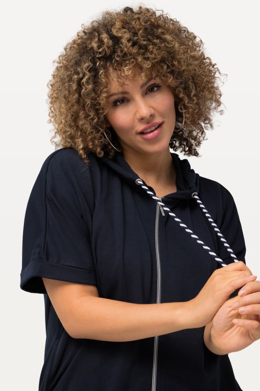 Short Sleeve Zip-Up Hoodie