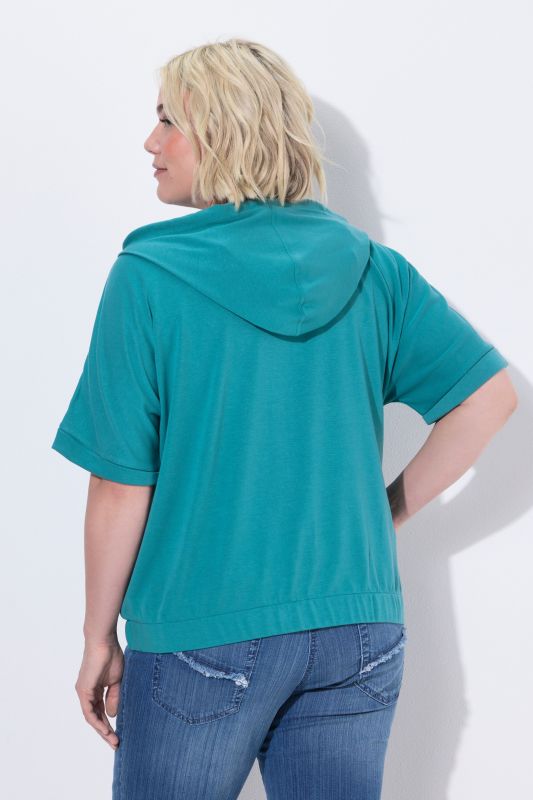 Short Sleeve Zip-Up Hoodie