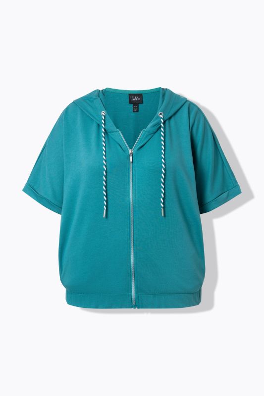 Short Sleeve Zip-Up Hoodie
