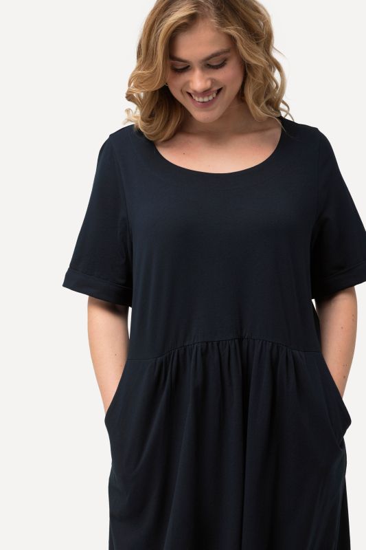 Short Sleeve Jersey Midi Dress