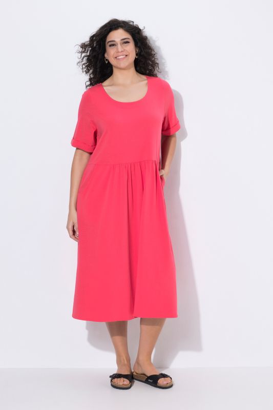 Short Sleeve Jersey Midi Dress