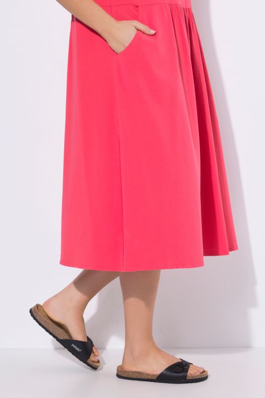 Short Sleeve Jersey Midi Dress