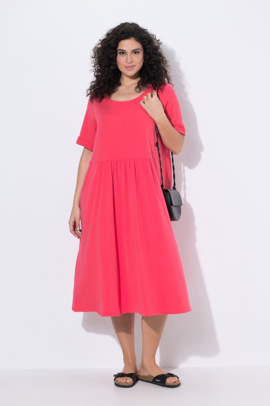 Short Sleeve Jersey Midi Dress