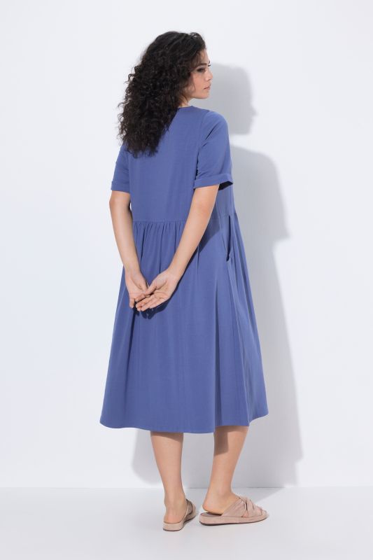 Short Sleeve Jersey Midi Dress