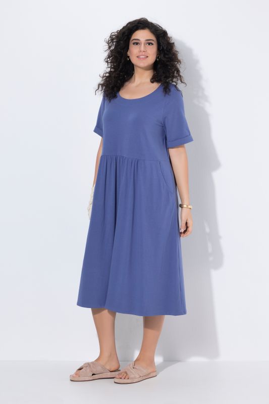 Short Sleeve Jersey Midi Dress