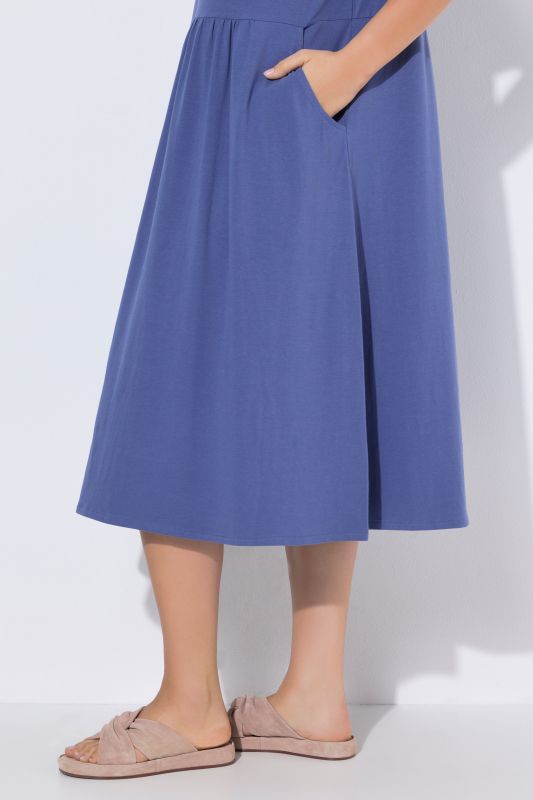 Short Sleeve Jersey Midi Dress