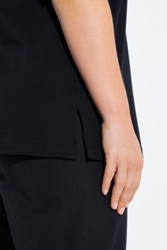 Блуза с яка и къси ръкави