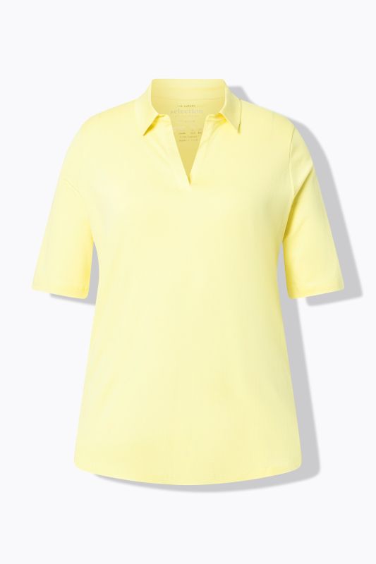 Блуза с яка и къси ръкави