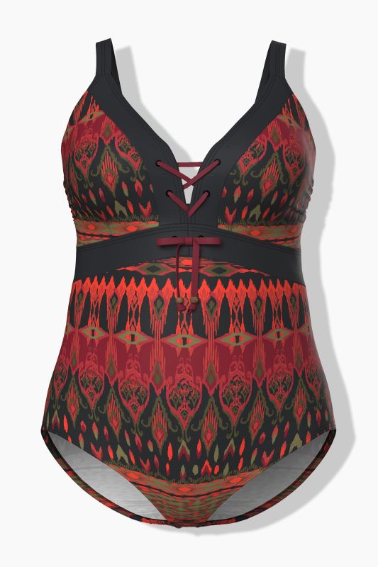 Alpine Pattern One Piece Swimsuit