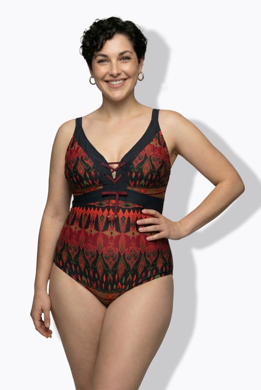 Alpine Pattern One Piece Swimsuit