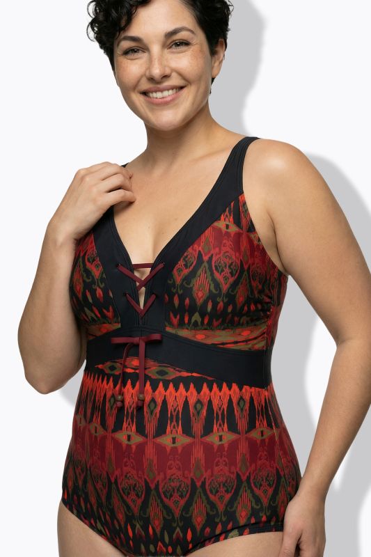 Alpine Pattern One Piece Swimsuit