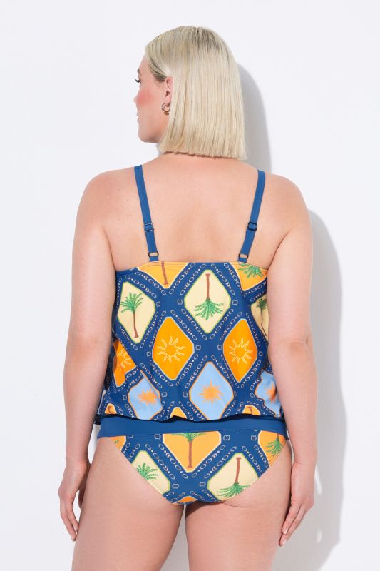 Танкини с тропически принт