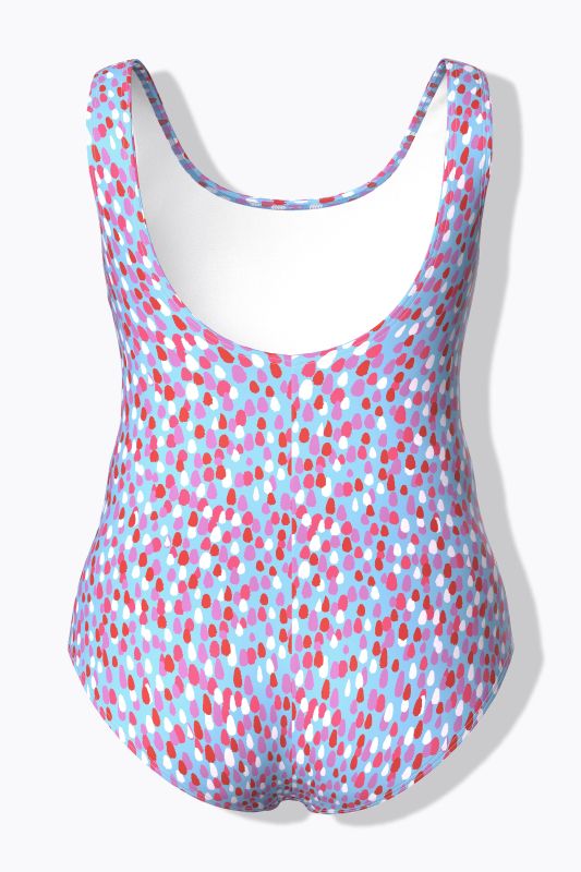 Polka Dot One Piece Cupless Swimsuit