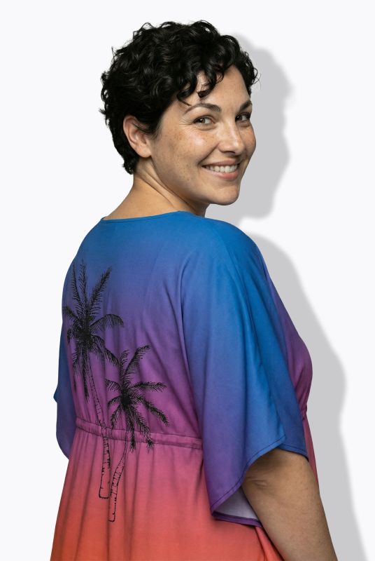 Кафтан с палмов принт