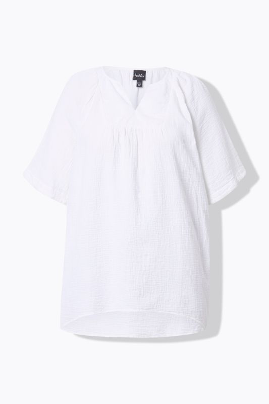 Блуза от муселин с къси ръкави