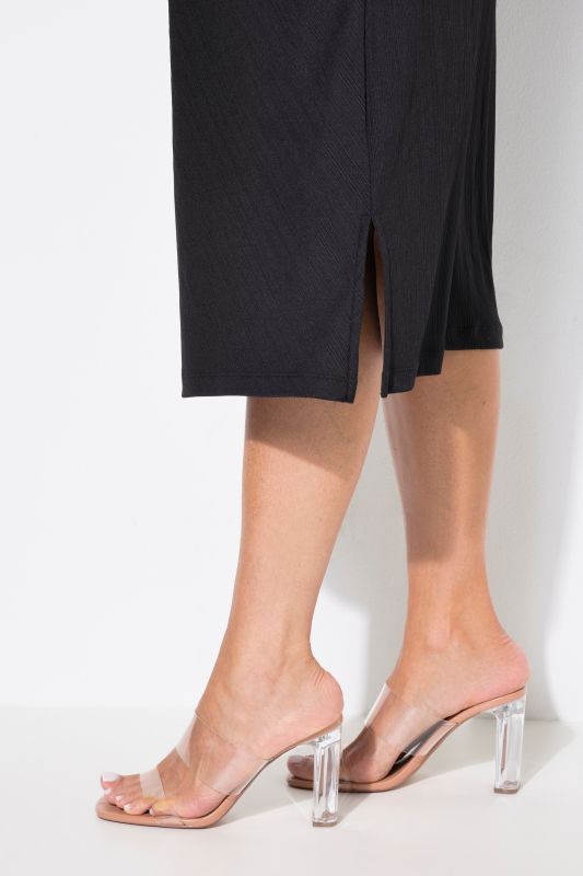 Knotted Short Sleeve V-Neck Jersey Dress