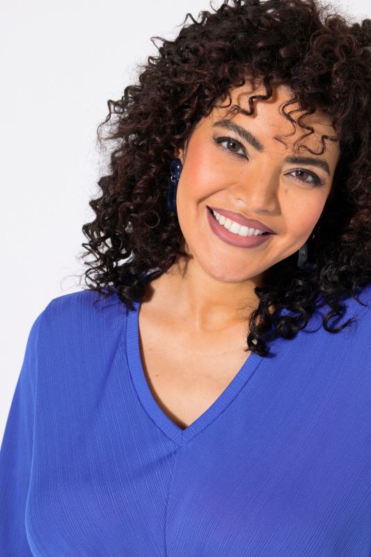 Knotted Short Sleeve V-Neck Jersey Dress