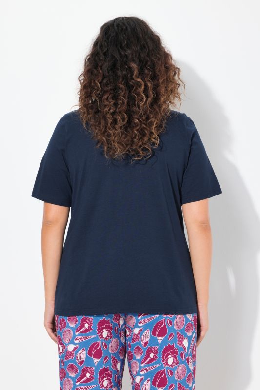 Тениска с принт на морски звезди