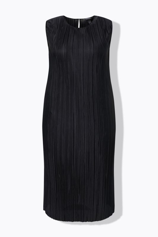 Pleated Sleeveless Shimmer Dress