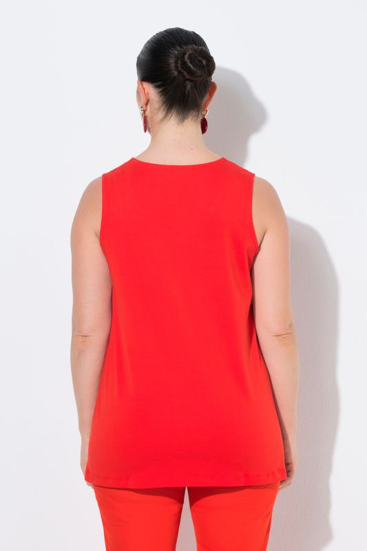 Rhinestone Neckline Pima Cotton Tank