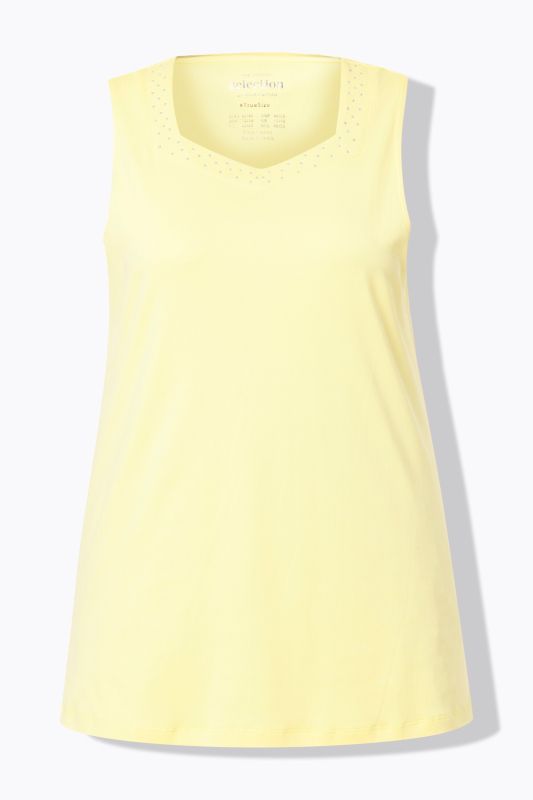 Rhinestone Neckline Pima Cotton Tank