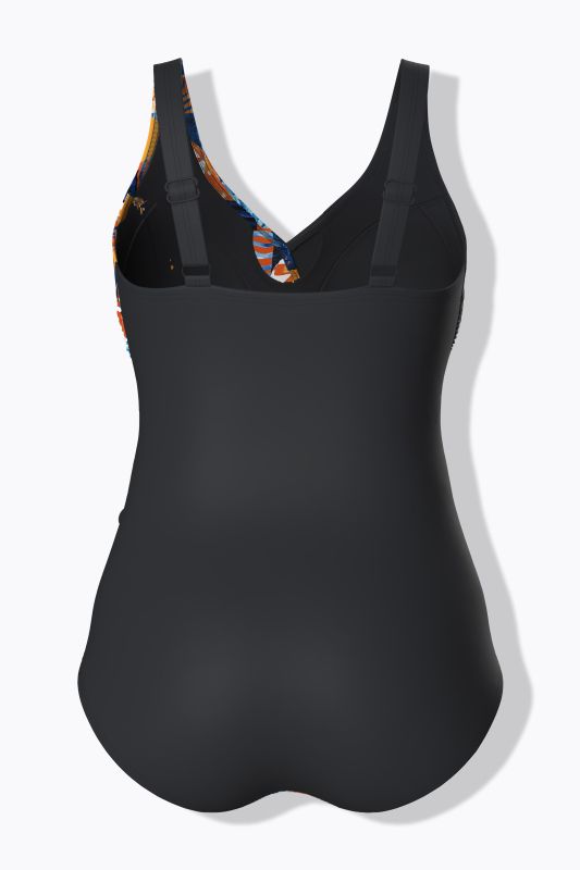 Checkered Summer Wrap-Look Swimsuit