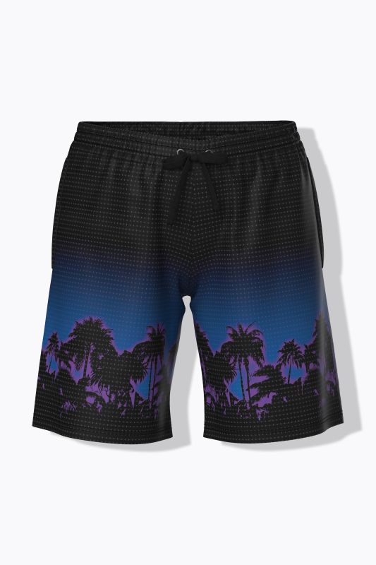 Midnight Palm Athletic Shorts
