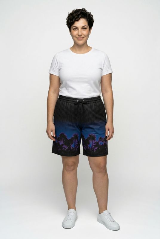 Midnight Palm Athletic Shorts