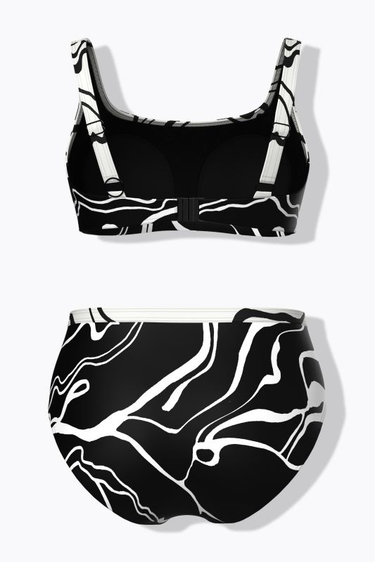 Marble Print Bikini Set