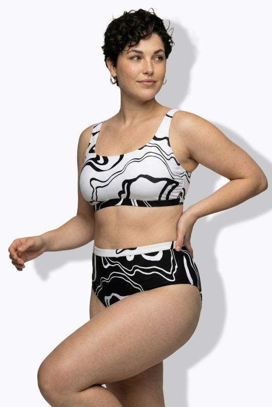 Marble Print Bikini Set