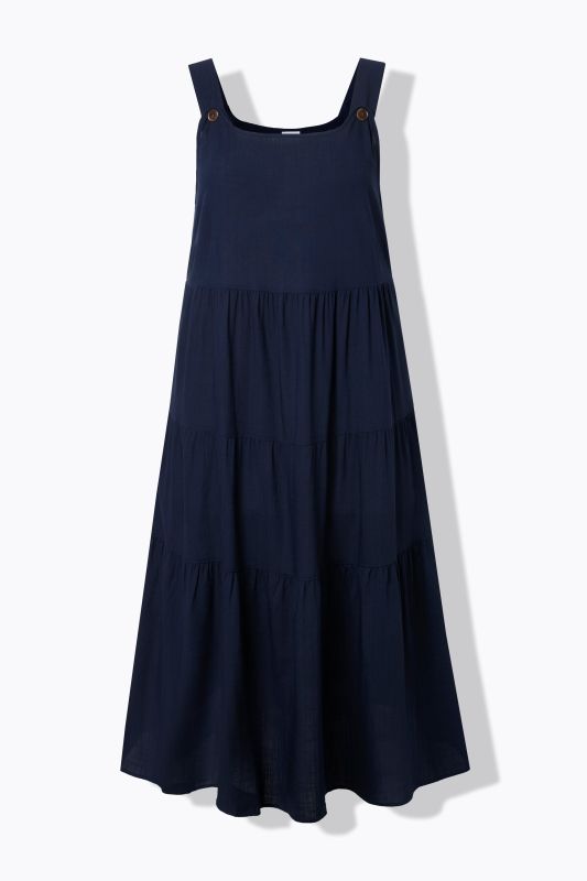 Linen Blend Pinafore Dress