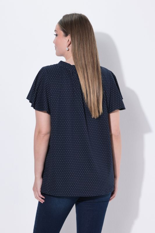 Polka Dot Flutter Sleeve Tee