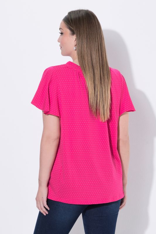 Polka Dot Flutter Sleeve Tee